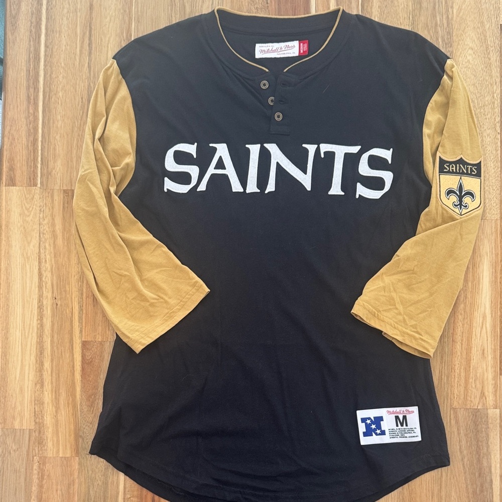 Mitchell & Ness Black and Gold Trim Shirt